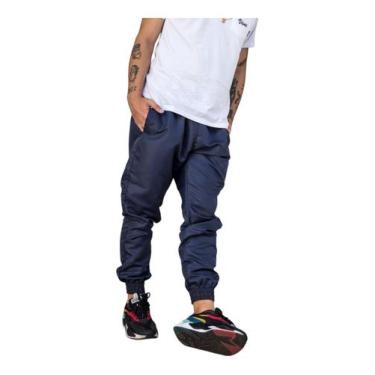 Imagem de Calça Tactel Jogger Esportiva C Punho Na Barra 2 Bolsos 016 - J94, Azu