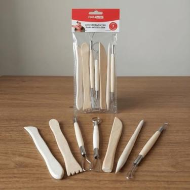 Imagem de Kit Ferramentas Arte Terapia Manual Cerâmica Hobby Relaxamento 7un Ergonomico