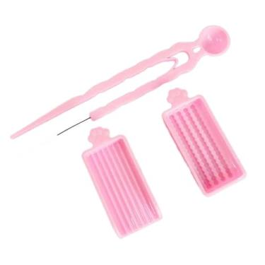 Imagem de oshhni Conjunto de 3 peças de ferramentas para miçangas de fusão de 2,6 mm com pinça e placa alinhadora, bandeja de seleção fácil para entusiastas de, Rosa