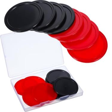 Imagem de Gjinxi 8 Pcs Hockey Pucks, 2.5 Inch Air Hockey Pucks Durable Puck for Large Tables, Compatible with Standard Pushers and Goals Heavy Replacement Puck for Game Tables Accessories