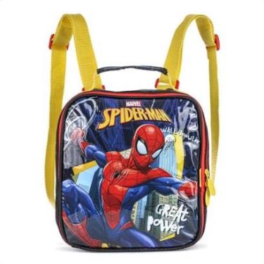 Imagem de Lancheira Escolar Xeryus SpiderMan 13344 Preto e Azul - Infantil-Unissex