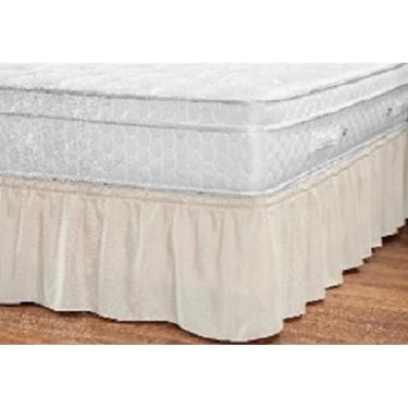 Imagem de Saia Box Colchão Viúva 1,20m x 2,03m x 30cm 100% Algodão 2 Elásticos Palha