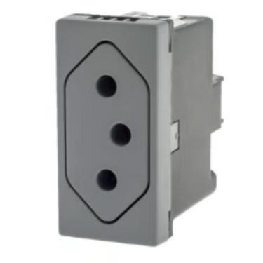 Imagem de Modulo Tomada 10A Fundo Movel Pial Plus+ Legrand Cinza 615041CZ