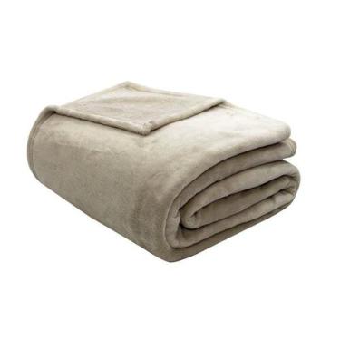 Imagem de Cobertor Velour 300g M2 Solteiro 150x220 Microfibra Camesa, Bege