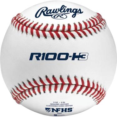 Imagem de Rawlings Bolas de beisebol oficiais da NFHS High School, 12 unidades, R100-H3, 26 cm