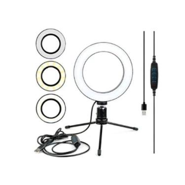Imagem de Ring Light Iluminador Led 6 Polegadas 16cm Para Maquagem Top - A.R Var