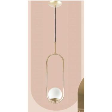 Imagem de PENDENTE PENDULO DOURADO ONO VIDRO LEITOSO 1xG9 IP20 - no-brand