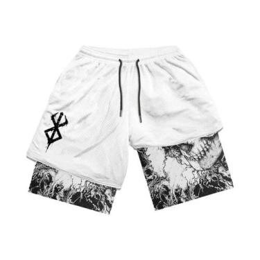 Imagem de Shorts Masculinos De Corrida Com Secagem Rápida E Bolsos, 2 Em 1, Para