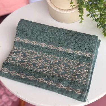 Imagem de Toalha de Rosto Avulsa Delicato 01 Peça 100% Algodão 450g/m² Extra Macio - Verde Erva Doce