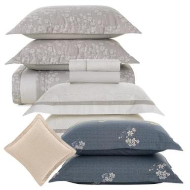 Imagem de Kit colcha + Jogo de Lençol Queen 100% Algodão Karsten 10 pç, Melania