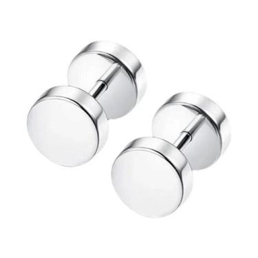 Imagem de Brincos De Argola Pendentes Em Aço Inoxidável Preto, Prata E Dourado C