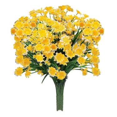 Imagem de Margaridas falsas, plantas artificiais | Decoração realista de arbustos para janela, caixa externa, , jardim, plantador de casa