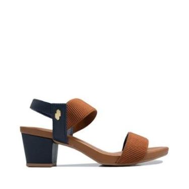 Imagem de Sandalia Usaflex Elástico Salto Bloco-Feminino