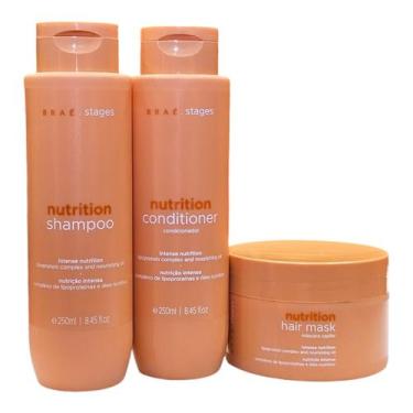 Imagem de Kit Braé Stages Nutrition - Shampoo 250ml + Condicionador 250ml + Másc