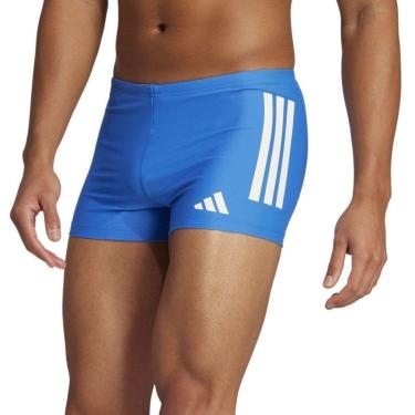 Imagem de Sunga Adidas Boxer 3 Stripes 2-Inch Masculina - Azul P-Masculino