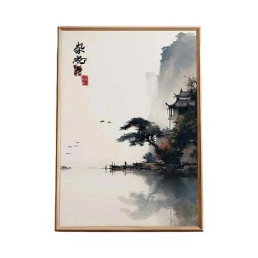 Imagem de Arte De Parede De Pinheiro Antigo Sem Moldura, Decoração Zen Japonesa 