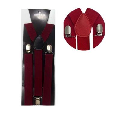 Imagem de Suspensório Liso Adulto Ajustável - Extra Festas, Vinho