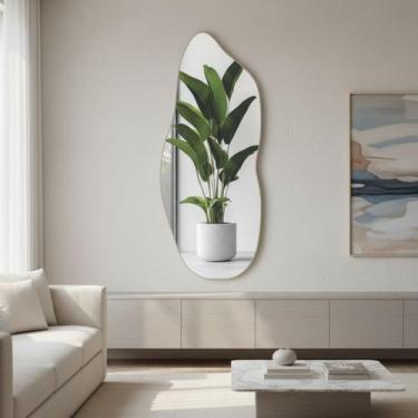 Imagem de Espelho closet pinterest abstrato 100x36 cm preto - Mev Mirror