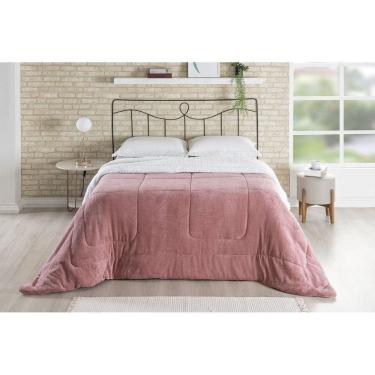 Imagem de Cobertor Coberdrom Casal Queen Manta Com Sherpa Cor Rosê
