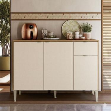 Imagem de Balcão de Cozinha 120 Cm Soul 3 Portas 1 Gaveta Freijó/Soft - Kits Par