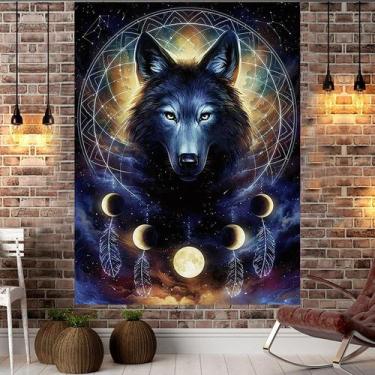 Imagem de Microtecido de parede Tapeçaria Animal Lion 150x130cm para quarto - yi