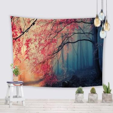 Imagem de Tapeçaria, paisagem, parede florestal, fibra de poliéster 200x150cm - 
