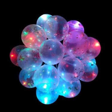 Imagem de Festa de balões com iluminação LED, 100 unidades com bastão de 32 cm -