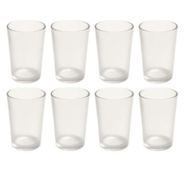 Imagem de Conjunto de 8 Copos Transparentes de Vidro 200ML Para Suco - PRATICASA