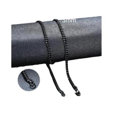 Imagem de Colar Masculino De Aço Inoxidável Elo Cubano 3-11mm, Corrente Miami Cu