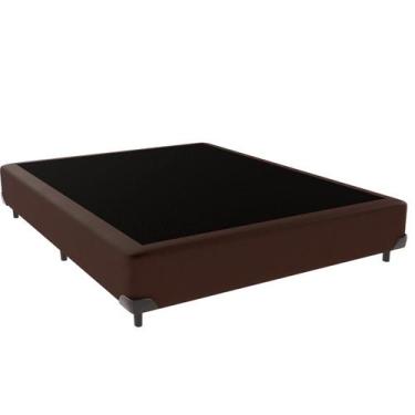 Imagem de Cama Box Viúvo Especial 120x188 Marrom Outlet dos Sonhos 37x120x188
