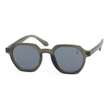 Imagem de Óculos de Sol Unissex PLC Proteção UV400 com design Redondo Kit contém