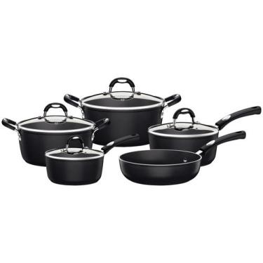 Imagem de Conjunto de Panelas  Mônaco Preto 5 Peças -  Tramontina, Preto, 5 Peça