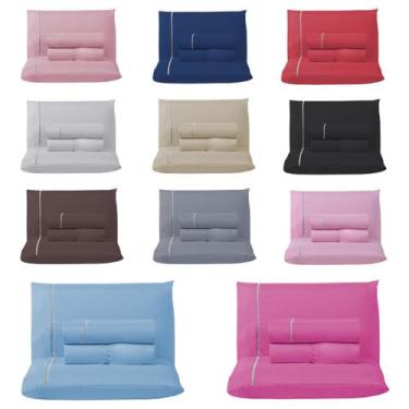 Imagem de Jogo de Cama Box Ponto Palito 400 Fios Solteiro 3 Peças Tecido Acetina