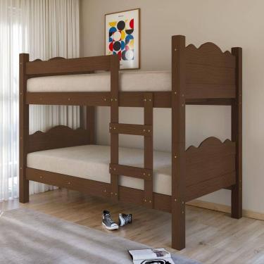 Imagem de Beliche Solteiro Pequim Art Panta Vira 2 Camas 100% MDF Freijo