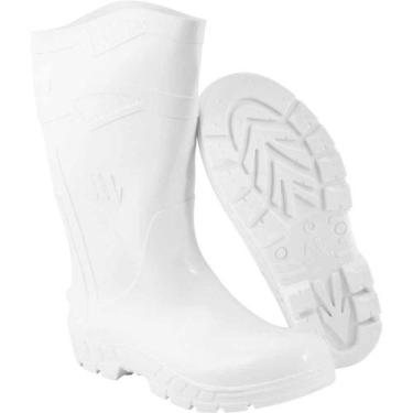 Imagem de Bota de PVC Branca, com Forro, Cano Longo, 39, Marluvas
