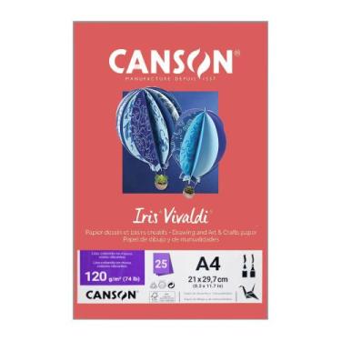 Imagem de Papel Canson A4 Iris Vivaldi 120g 25Fls - Escolha a cor, Vermelho