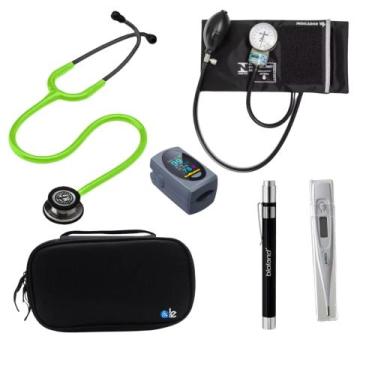 Imagem de KIT Estetoscópio Littmann 3M + Esgifmo + Case + Lanterna + Oxímetro + 
