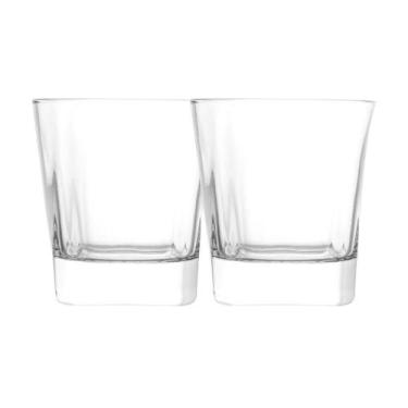 Imagem de Jogo 2 Copos De Whisky Baixo Em Cristal Bebidas 315ml Transparente Wol