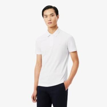 Imagem de Camisa Polo Lacoste Piqué Modelagem Ajustada Com Marca Em Jacquard Masculina-Masculino