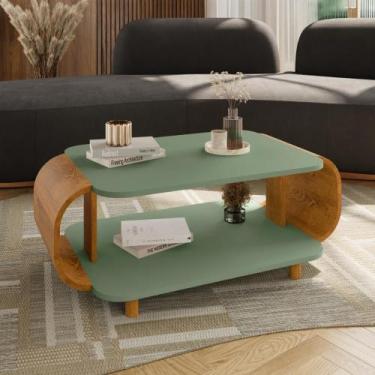 Imagem de Mesa De Centro Apoio Floripa Sala de estar Moderna Orgânica Pés em Mad