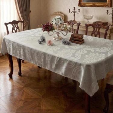 Imagem de Toalha De Mesa Jacquard Lucy 4, 6 e 8 Lugares Tecido Grosso Elegância 