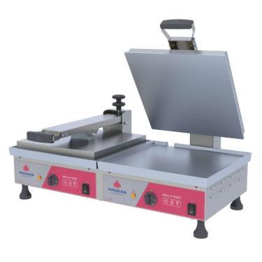 Imagem de Prensa Grill Elétrico Progás Pra-45 E Dupla 2 Prensas 220V Chapa Em Alumínio P42303