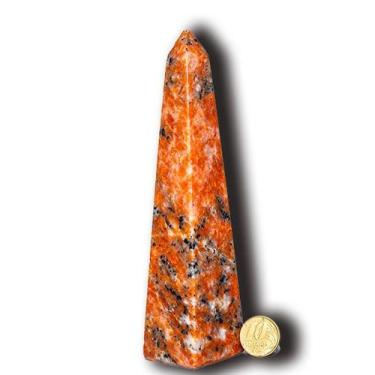 Imagem de Obelisco Calcita Laranja Natural 14 a 16 cm 300 a 400 g - Tipo B - Cri