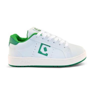 Imagem de Tênis Infantil QIX Combat Retrô, 30, Branco, Verde