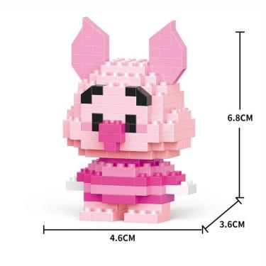 Imagem de Brinquedo Blocos de Montar Infantil Educativo W2601-20 Tema Animais em Plástico ABS Eco...