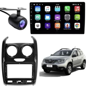 Imagem de Central Multimídia Automotiva E-tech Premium 9 Polegadas Android 13 Preto com Wi-Fi e Bluetooth, Câmera de Ré