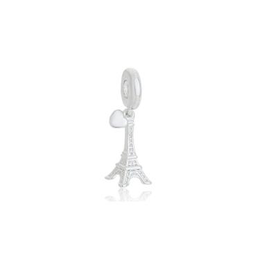 Imagem de Berloque Atraktiva Jóias Viagem Torre Eifel e Câmera Fotográfica em Prata 925 2,9CM X 0...