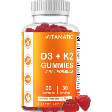 Imagem de Suplemento Vitamínico De Vitamina D3 K2, Gomas De 60 Unidades-Unissex