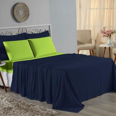 Imagem de Jogo de Cama Casal Nobre 4 Peças Lençol com Elástico de 30cm de Altura