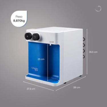 Imagem de Purificador de Água Natural, Gelada e Alcalina GIOM 127V - Azul, 110V